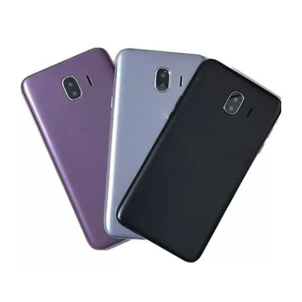 Tampa traseira de Fundo com  Aro Lateral do Meio + Botões + Lente de vidro compatível Com J4 (J400)