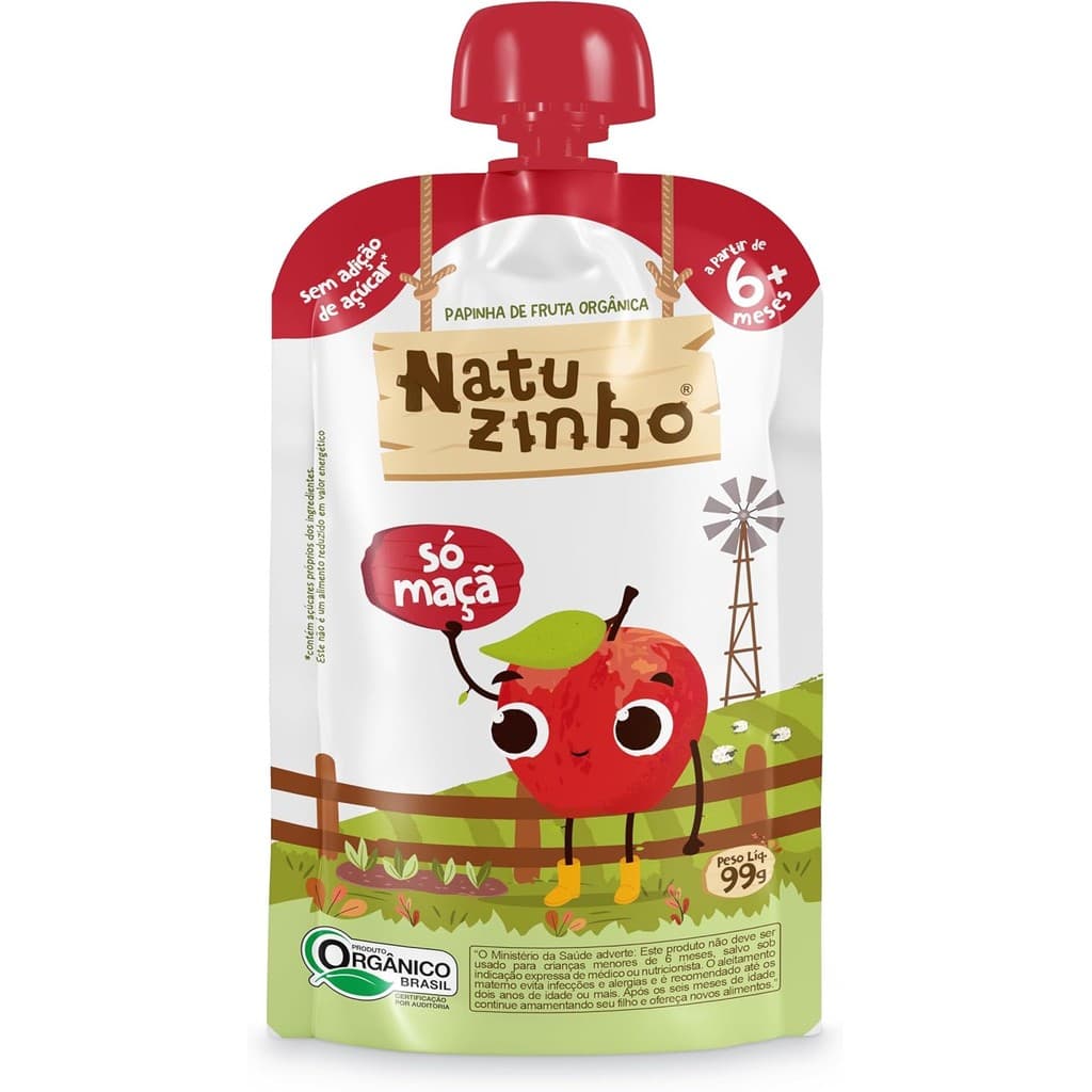 Papinha Orgânica Natuzinho Só Maçã 99g