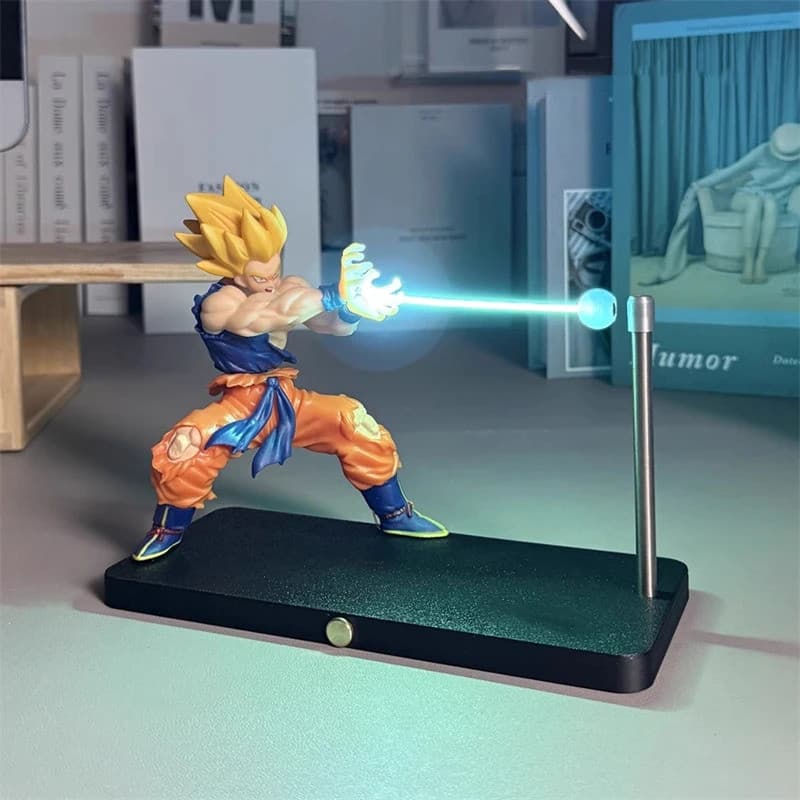 DRAGON BALL Son Goku Kamehameha Lâmpada Noturna Modelo De Decoração De Mesa Noite anime Em Torno De Brinquedos Infantis 