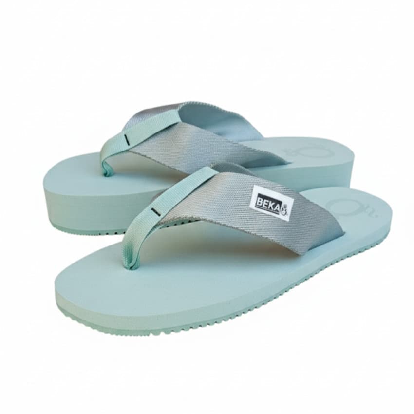 chinelo antiderrapante para compensação de altura (dismetria) verde