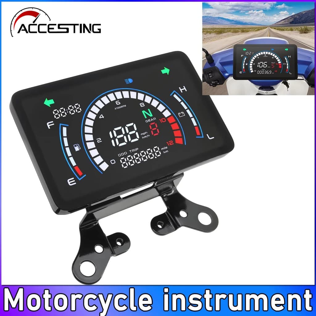 Velocímetro Digital Para Motocicleta , Tacômetro , 12000RPM , Honda EX5 Dream/EX5 , Ipowed México , Odômetro , Painel LC