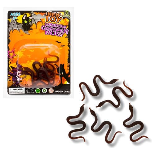 Kit 20 Mini Cobras Borracha Pegadinha Assustar Halloween Marrom