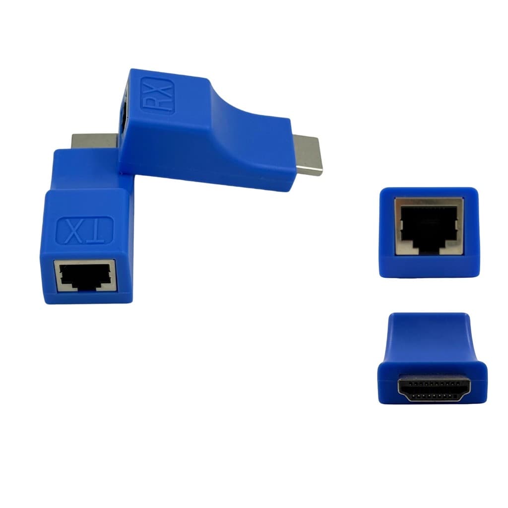 Extensor Conversor Hdmi Via 1 Cabo Rede Rj45 4k 30m Cat5e/6
