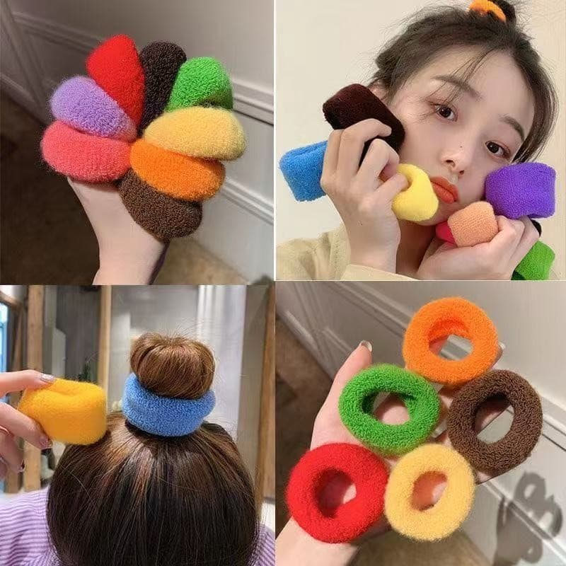 Kit Xuxinha Xuxão Rabicó Elástico Para Cabelo Colorido Grande Revestimento Anti-Quebra