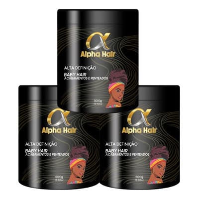 Pasta Modeladora ALPHA HAIR 1kg, 500g  ou 150g Para Acabamentos e Penteados Excelente Fixação