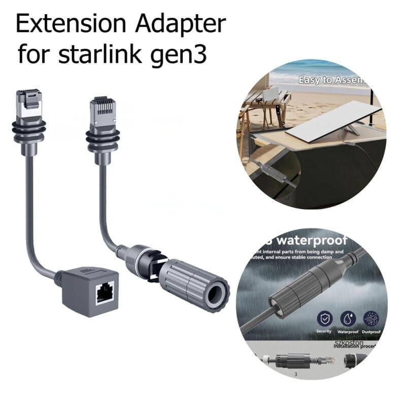 Cabo De 20CM Para Starlink Mini/Gen3 V3 Adaptador Extensor Ethernet SPX RJ45 Prato Roteador Conversor De Satélite Retang