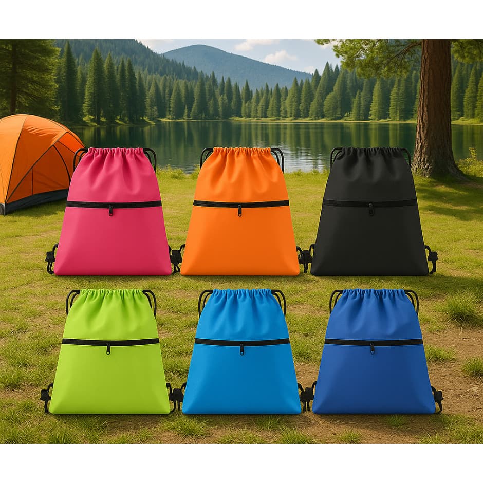 BOLSA Saco DE COSTAS Mochila Esportiva De Nylon Academia Simples Zíper Cores