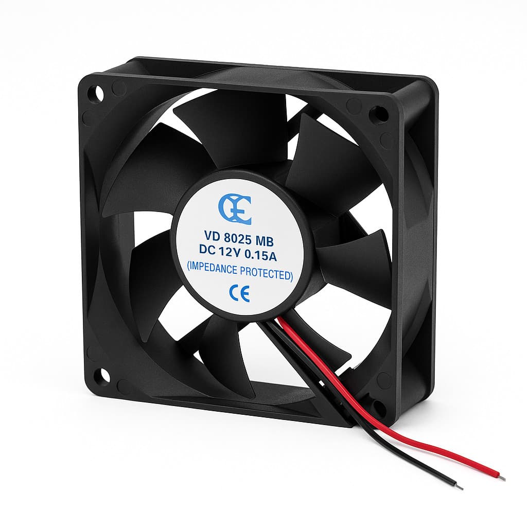 Cooler Fan Ventoinha 12v 80x80x25 Pc Desktop Silencioso