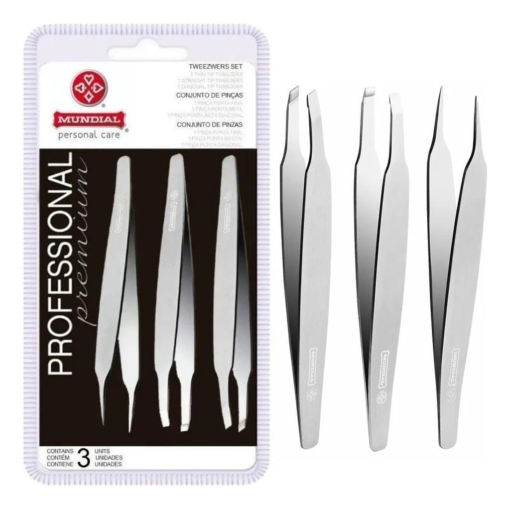 Kit Mundial Pinças Designer Sobrancelhas Profissional Bc-394