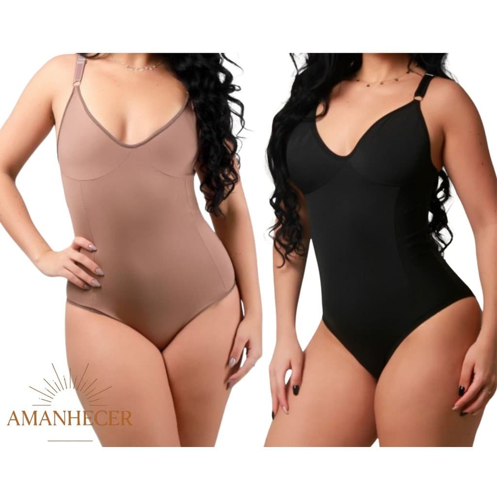 Cinta Body Modelador Suplex Sem Bojo Redutora De Medidas Com Compressão Alça Reforçada