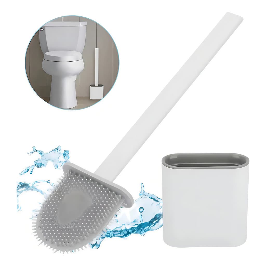 Escova Vaso Sanitário De Silicone Cores C Base Para Banheiro