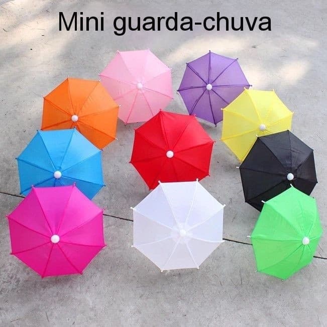 Guarda-chuva de Viagem Mini Guarda-chuva para Motocicleta Suporte para Celular Pequeno Guarda-chuva Impermeável