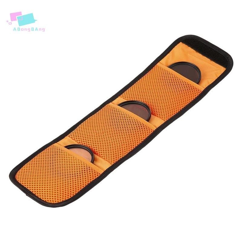 Abongbanghn Bolsa De Filtro De Lente Com 3 Bolsos , De Câmera Para 82mm ND UV CPL , Suporte , Capa Carteira