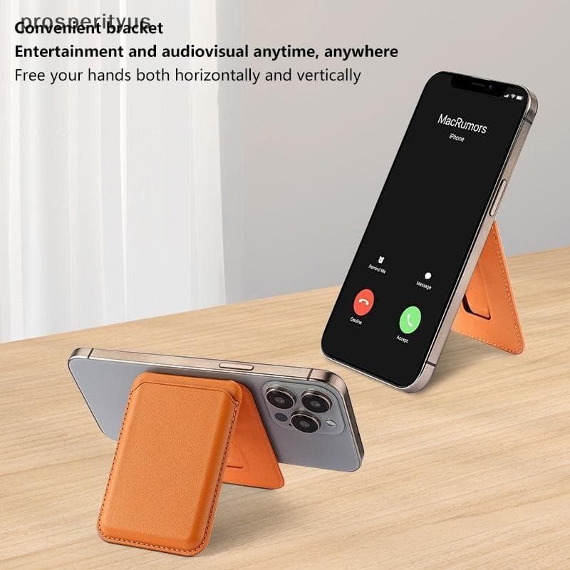 Luxo Magnético Para Porta-Cartões Carteira De Couro Magsafe IPhone samsung