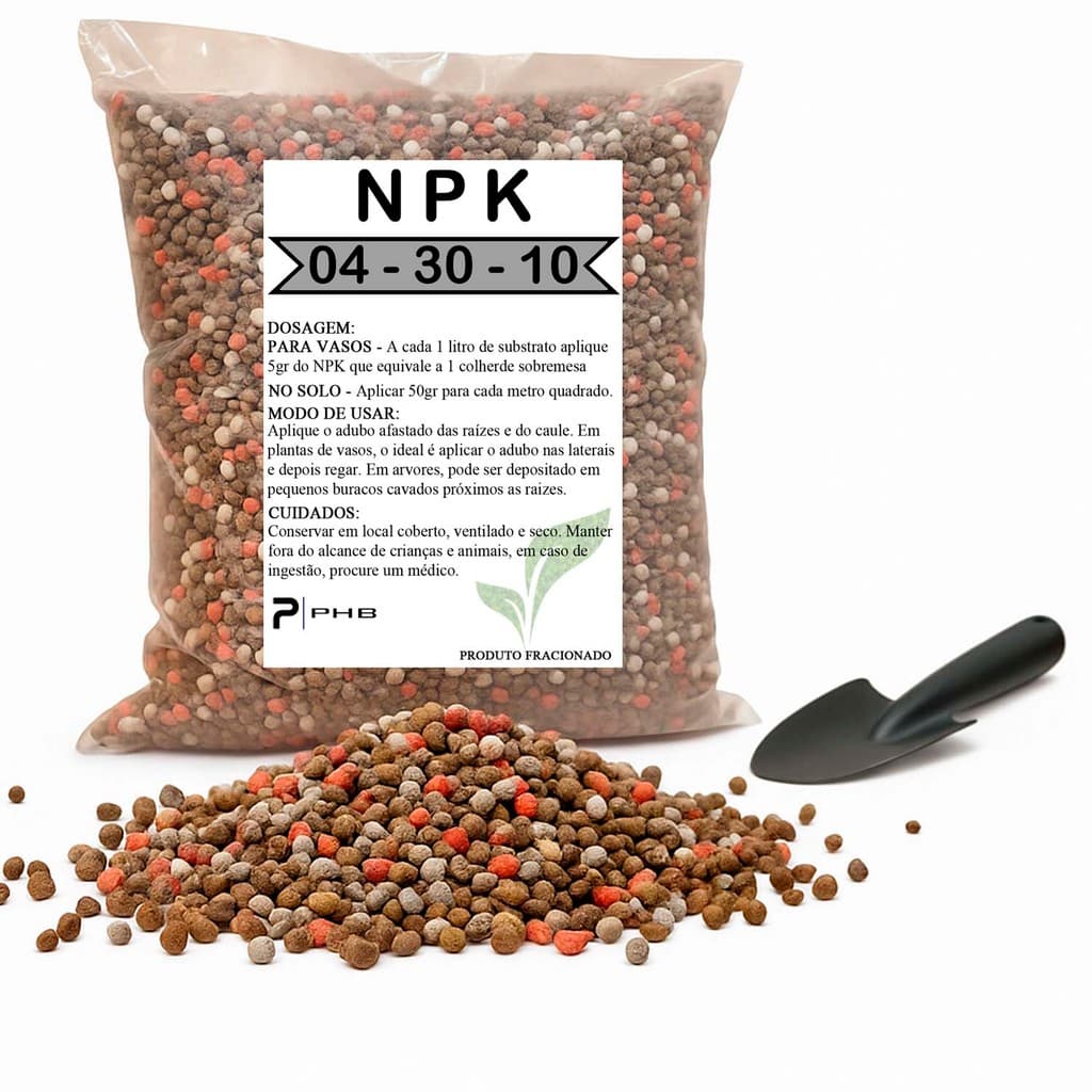 1Kg Adubo Fertilizante NPK 04-30-10 + FTE Enraizamento, Floração e Frutificação com Macro e Micro Nutrientes
