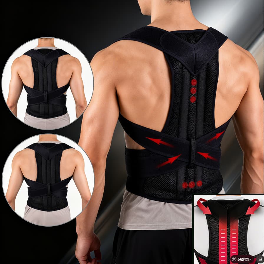 Cinta Colete Unissex Reforcada Corretor Postural Coluna Lombar Forte