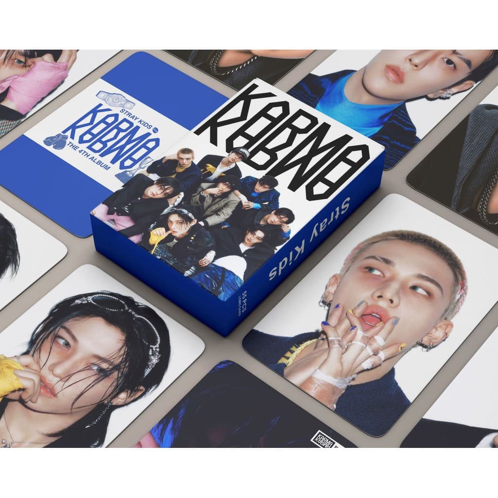 KPOP 55pcs/box Stray Kids Holographic Photocards KARMA 4th KPOP Laser LOMO Card Collection Card