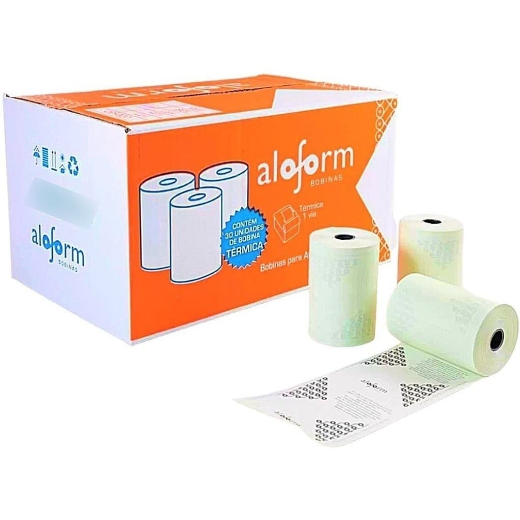 30 Ou 60 Bobinas Térmicas 80x40 Bobina Cupom Fiscal Impressora Pdv Cor Branco Original