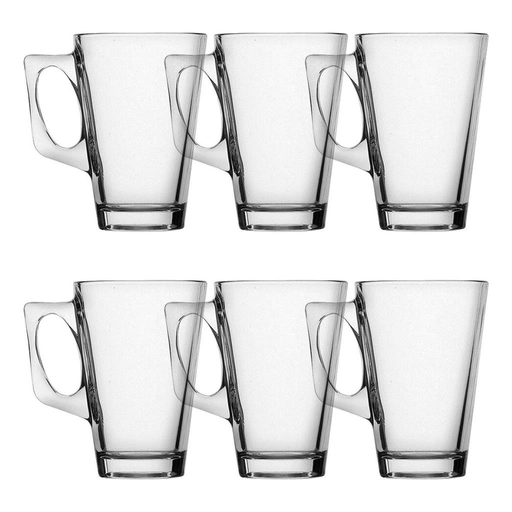 🍵 Kit 12 6 24 18 Canecas de Vidro Café ☕ Chá 🍵 Cappuccino Xícara Nespresso Dolce Gusto Transparente