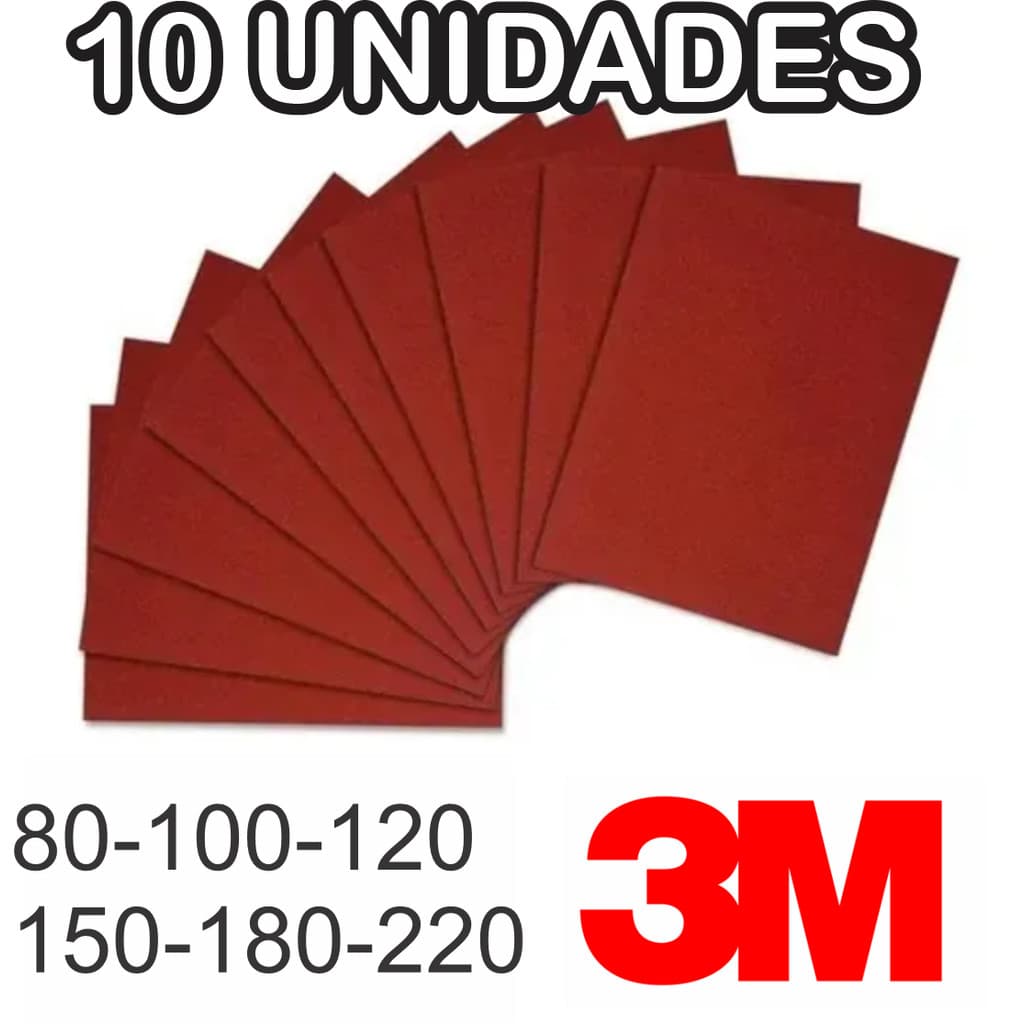10 Unidades de Lixa Massa, Madeira, Parede, Gesso. Marca 3m Original