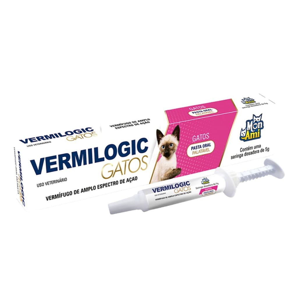 Vermífugo Vermilogic Para Gatos Mon Ami 5 gr
