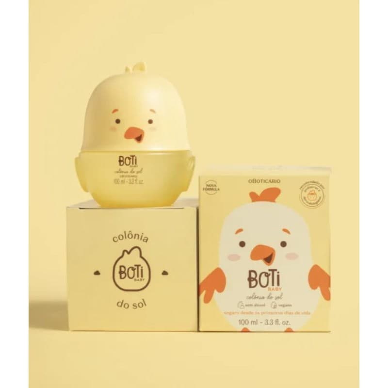 Boti Baby Colônia do Sol 100ml O Boticário | Perfume Infantil Suave + Embalagem Fofa Galinha Amarela
