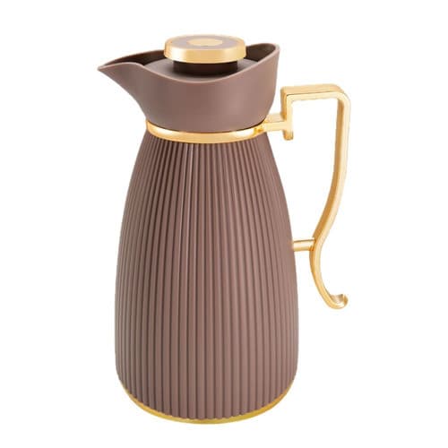 Garrafa Térmica Zaya Tuut 1L Canelada Design Sofisticado, Mantém Bebidas Quentes E Frias, Ideal Para Café E Chá