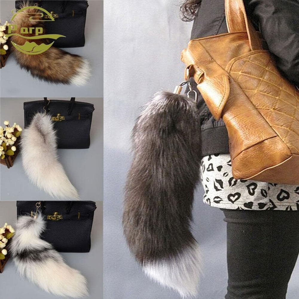 PARPERTY1 Chaveiro De Pele Sintética , Lindo Cauda De 40 Cm , Adereços De Desempenho COS