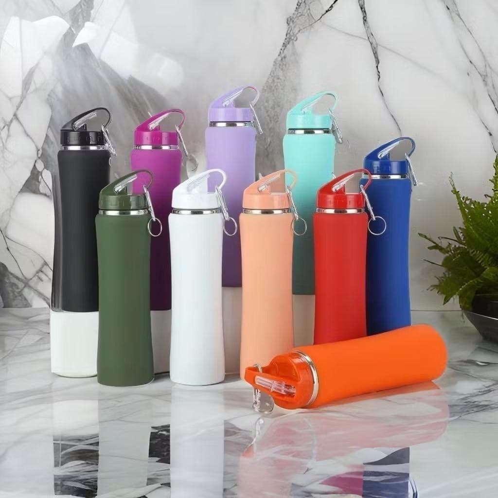 Garrafa Térmica 350 500 600 750ml Quente e Frio Água Café Aço Inox com Trava Tampa BZ04 LING