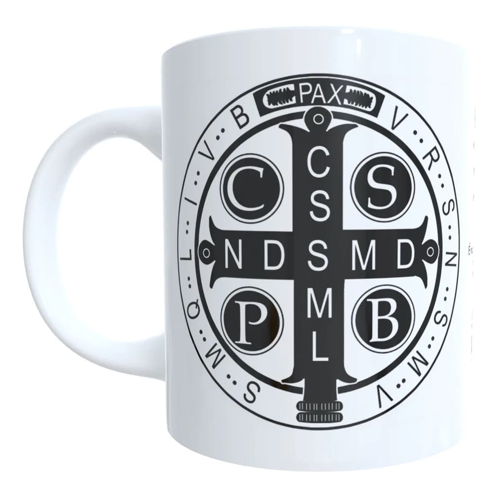 Caneca Santos Católicos São Bento Religioso Fé Oração