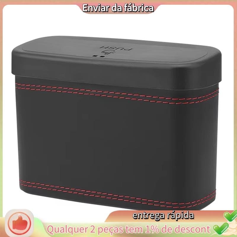 Lixeira De Carro-Veículo Suspensa , Tipo Prensagem Quadrada , Caixa De Armazenamento Automático , Plástico