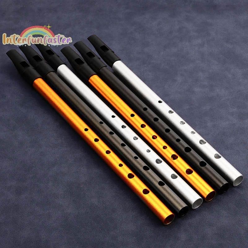 [Interfunfasterb] 1 Peça De Apito Irlandês Autêntico Flauta C/D Chave Estanho Penny Com 6 Furos Instrumento Musical De M