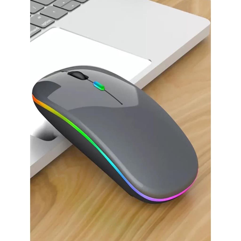 Mouse Bluetooth e Wireless Recarregável Sem Fio Led Rgb 2.4 ghz Bt 5.0 Compatível com Celular Notebook Computador Tablet