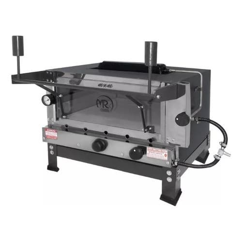 Forno Pizza Grill Infravermelho Refratário Termômetro 45x45
