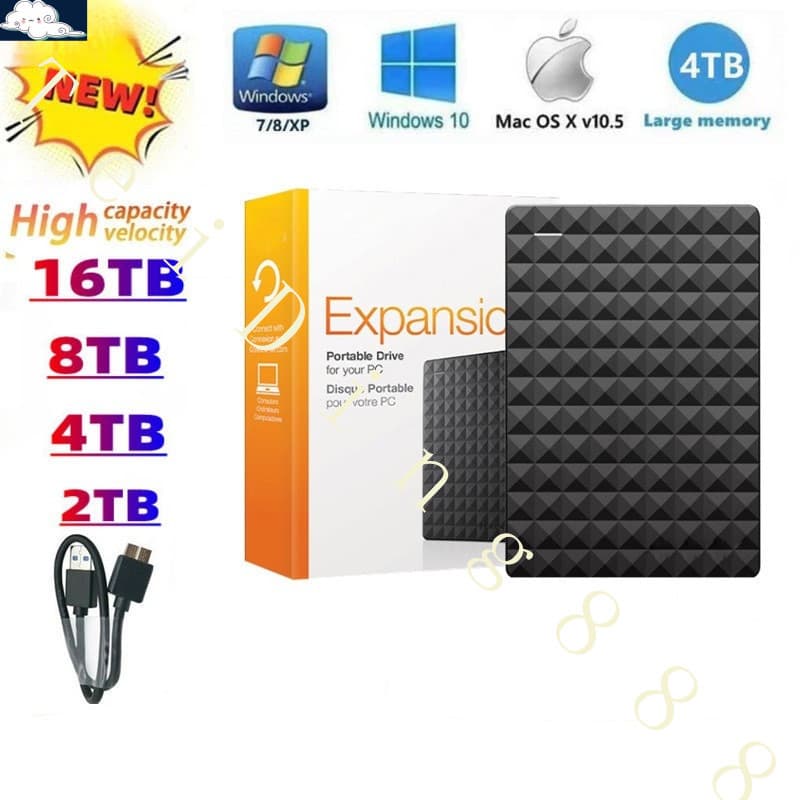 Hd Externo 500GB/2TB/4TB/6TB/8TB/10TB/16TB Expansão USB 3.0 Disco Rígido
