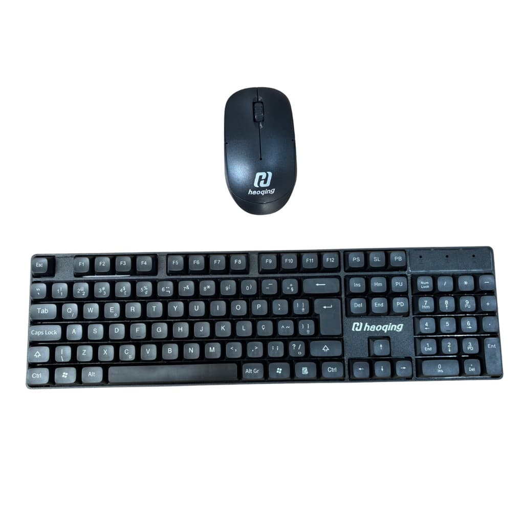 Kit Teclado e Mouse Sem Fio Haoqing HQ-1633 ABNT2