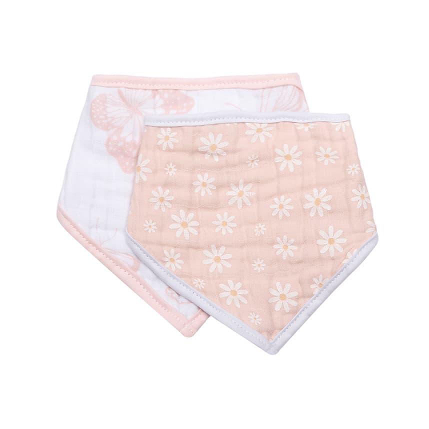 Babador Papi Bandana Estampa Flores Soft 2 Peças