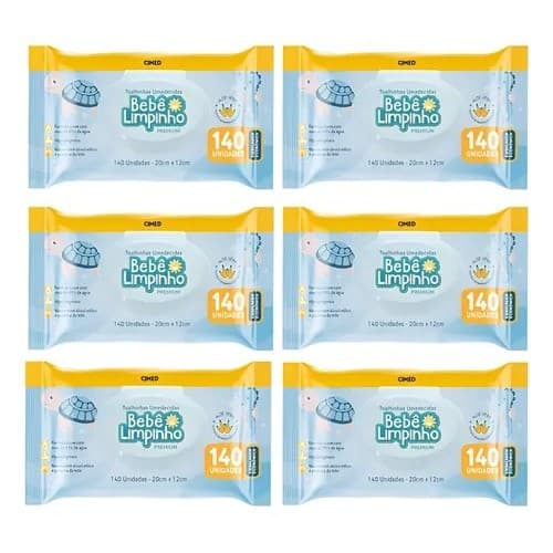 KIT C/ 6 LENÇO UMIDECIDO 140UN CIMED
