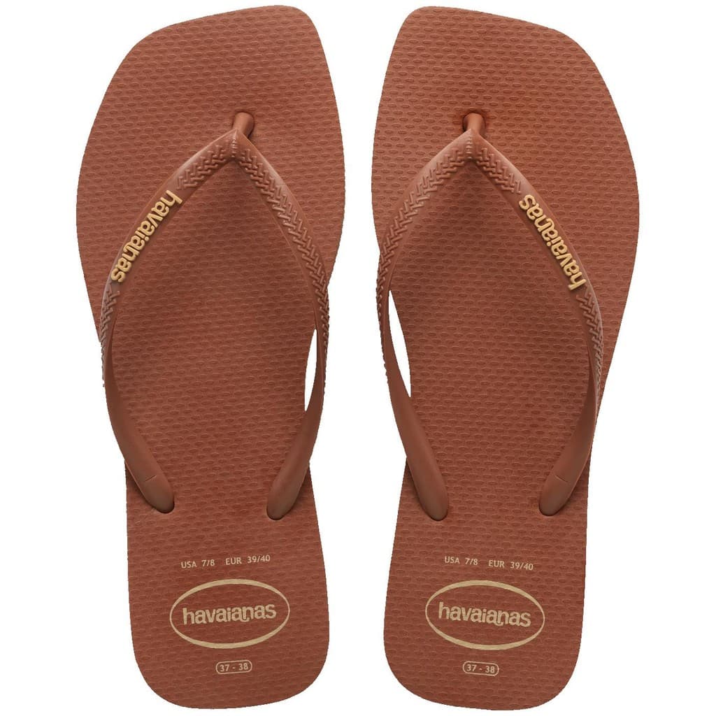 Chinelo Havaianas Slim Square Logo Pop Up