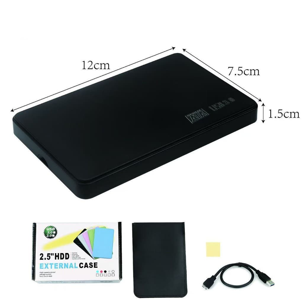 Case Para Hd Externo Sata Notebook Usb 3.0 SSD + Capa de Couro