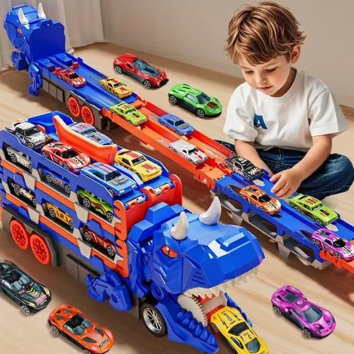 Caminhão Dinossauro que Engole Carros – Brinquedo Educativo, Interativo e Presente Infantil Perfeito