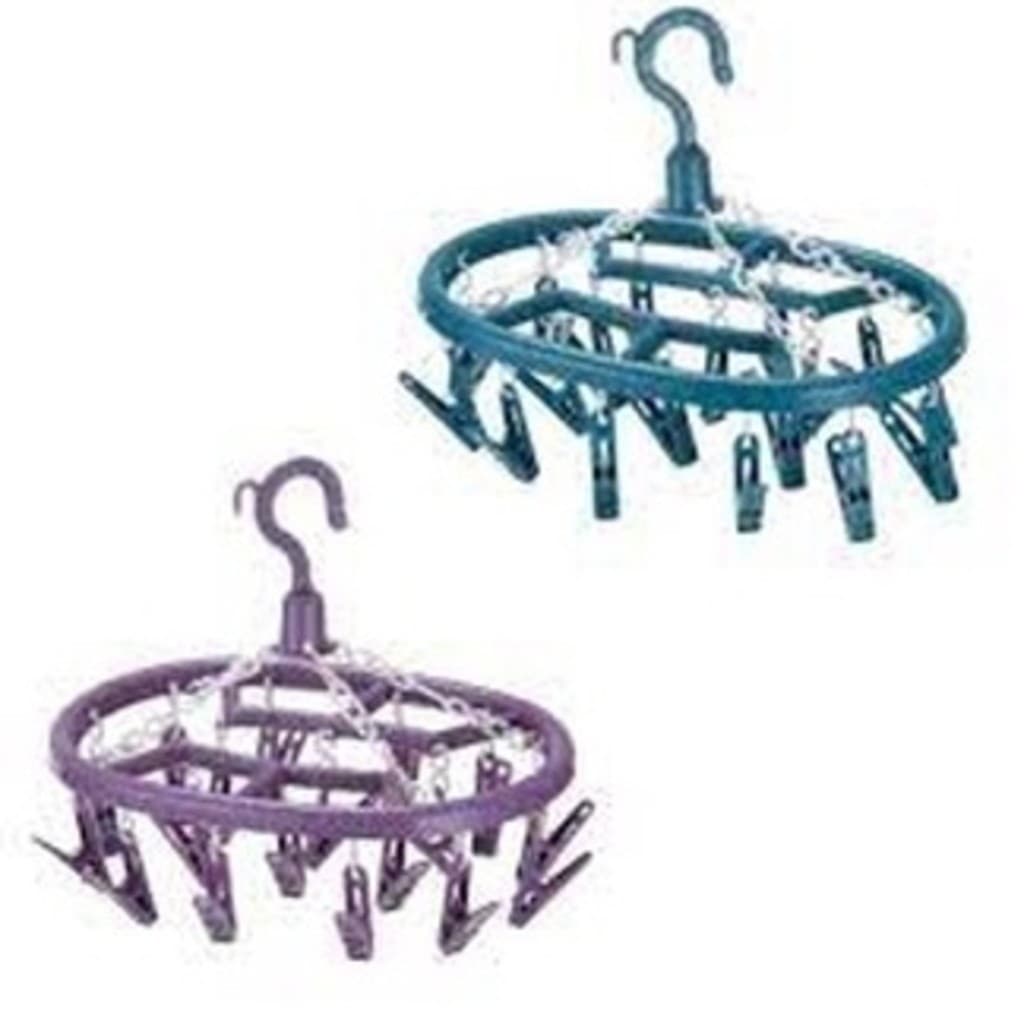 Kit Com 2 Varal Sanshin Oval Com 16 Prendedores Meias Lingerie intimas