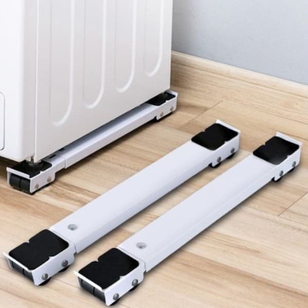 Suporte universal de alumínio com rodas para bases de carrinhos de geladeira, fogão e lava-louças, capacidade de 200 kg