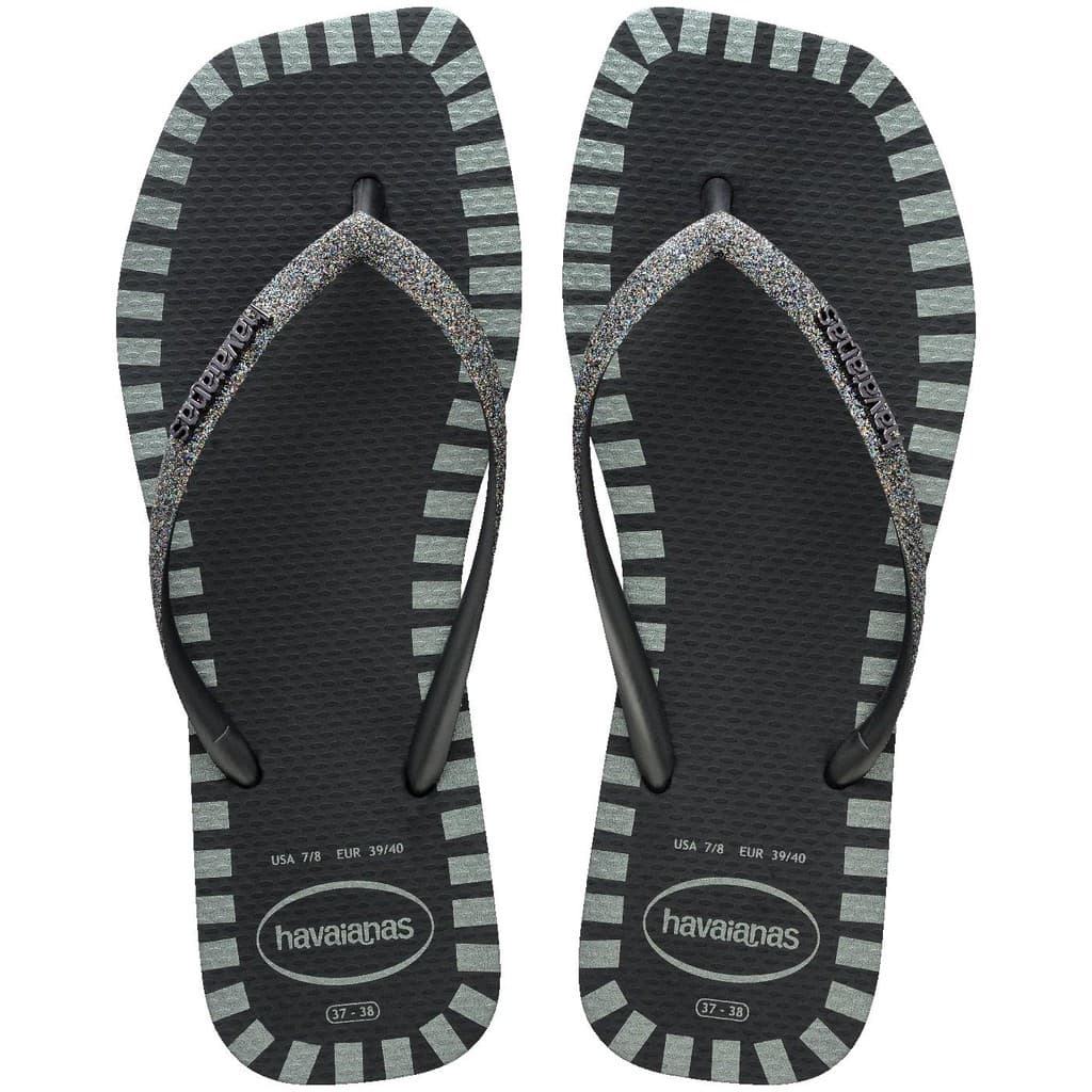 Chinelo Havaianas Slim Square Glitter Contour