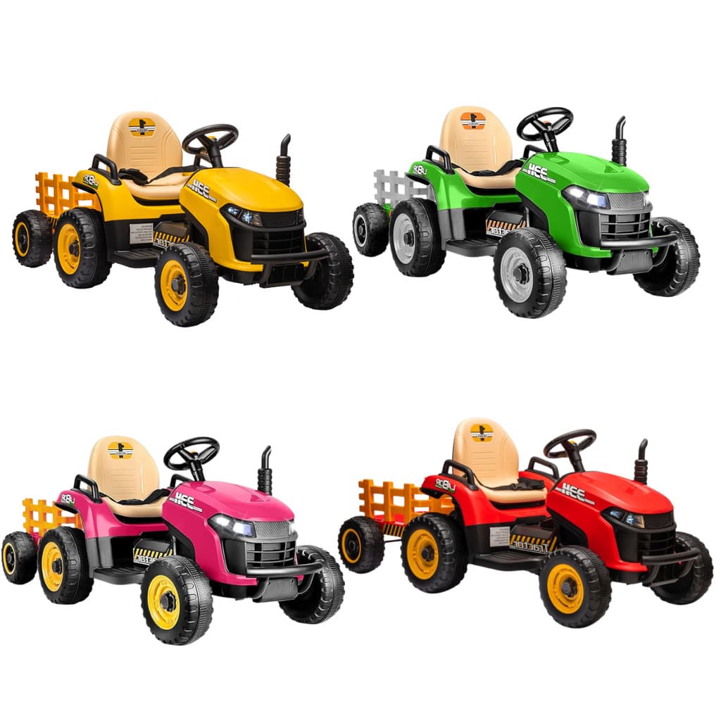 Trator Eletrico Infantil Bivolt 127v 220v Controle Remoto 2 Marchas Bateria 12v Som Luz Maxi Toys