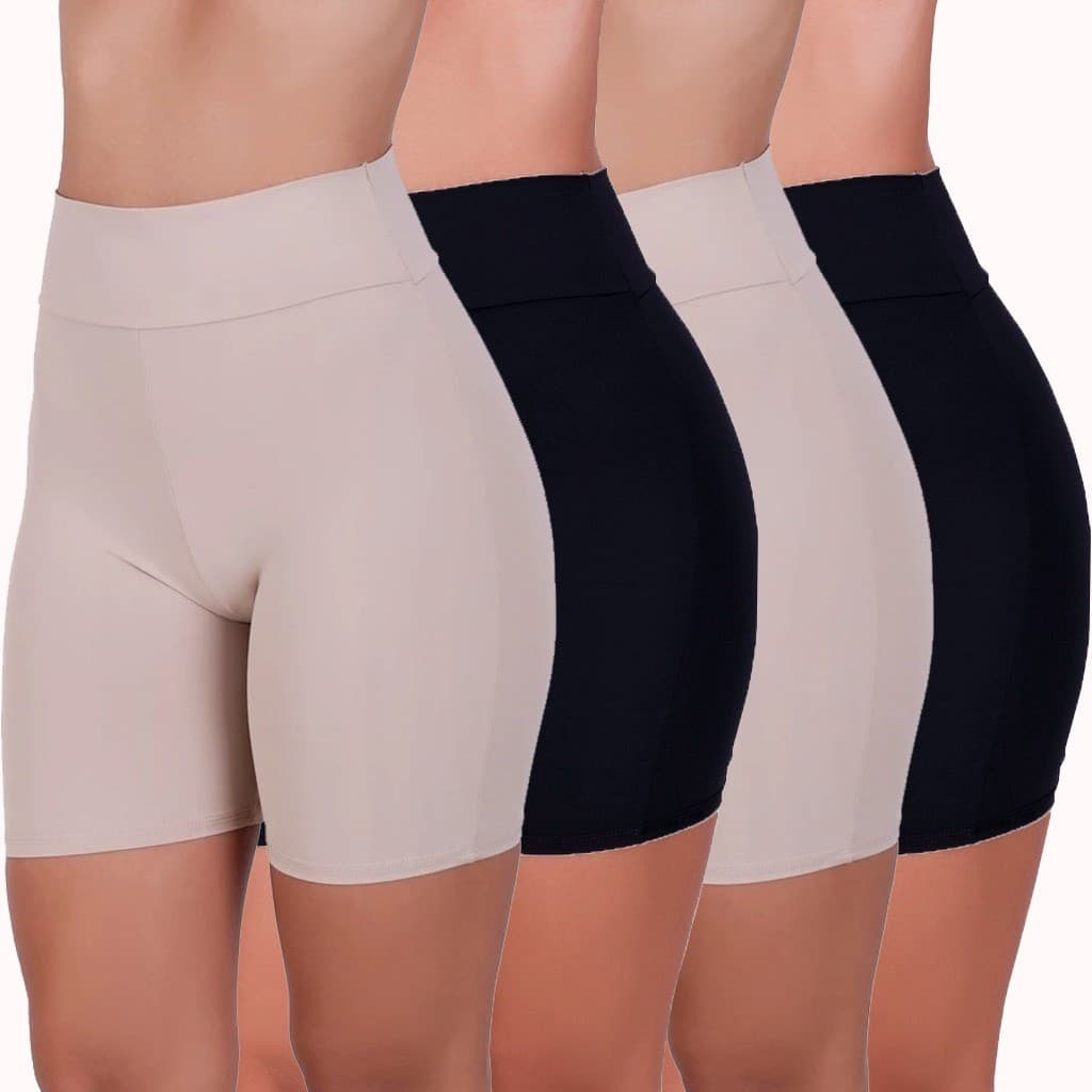 Kit Short Anágua Modeladora Cintura Alta Segunda Pele Térmica