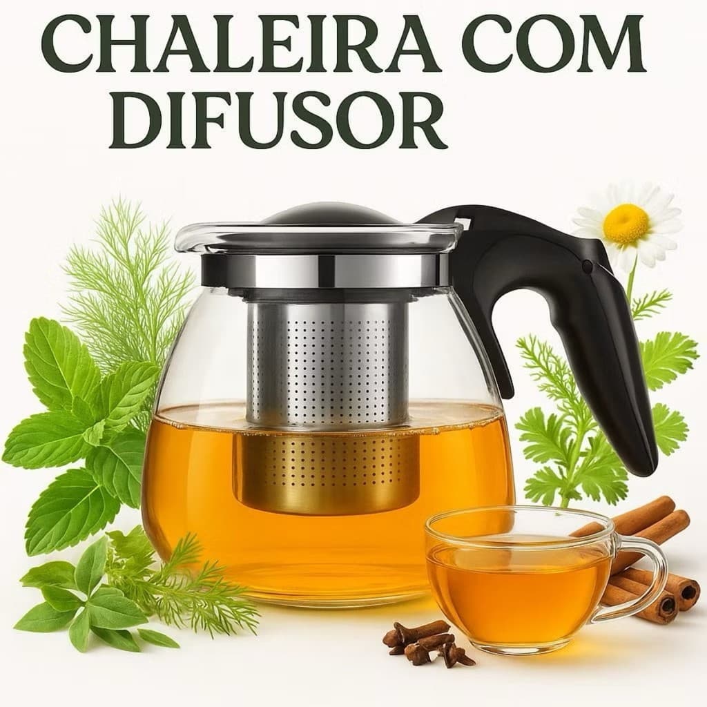 Chaleira Com Infusor De Vidro 950 OU 500 ML (NÃO VAI AO FOGO) Para Chá Bule/Café Varios Modelos