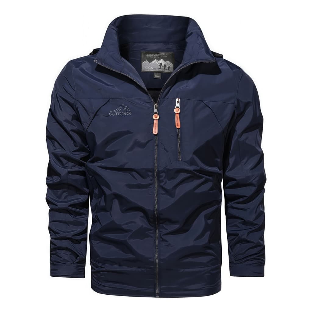 Jaqueta Masculina Impermeável/Corta-Vento: Tática Motoqueiro, Com Capuz, Leve Confortável - QUALY