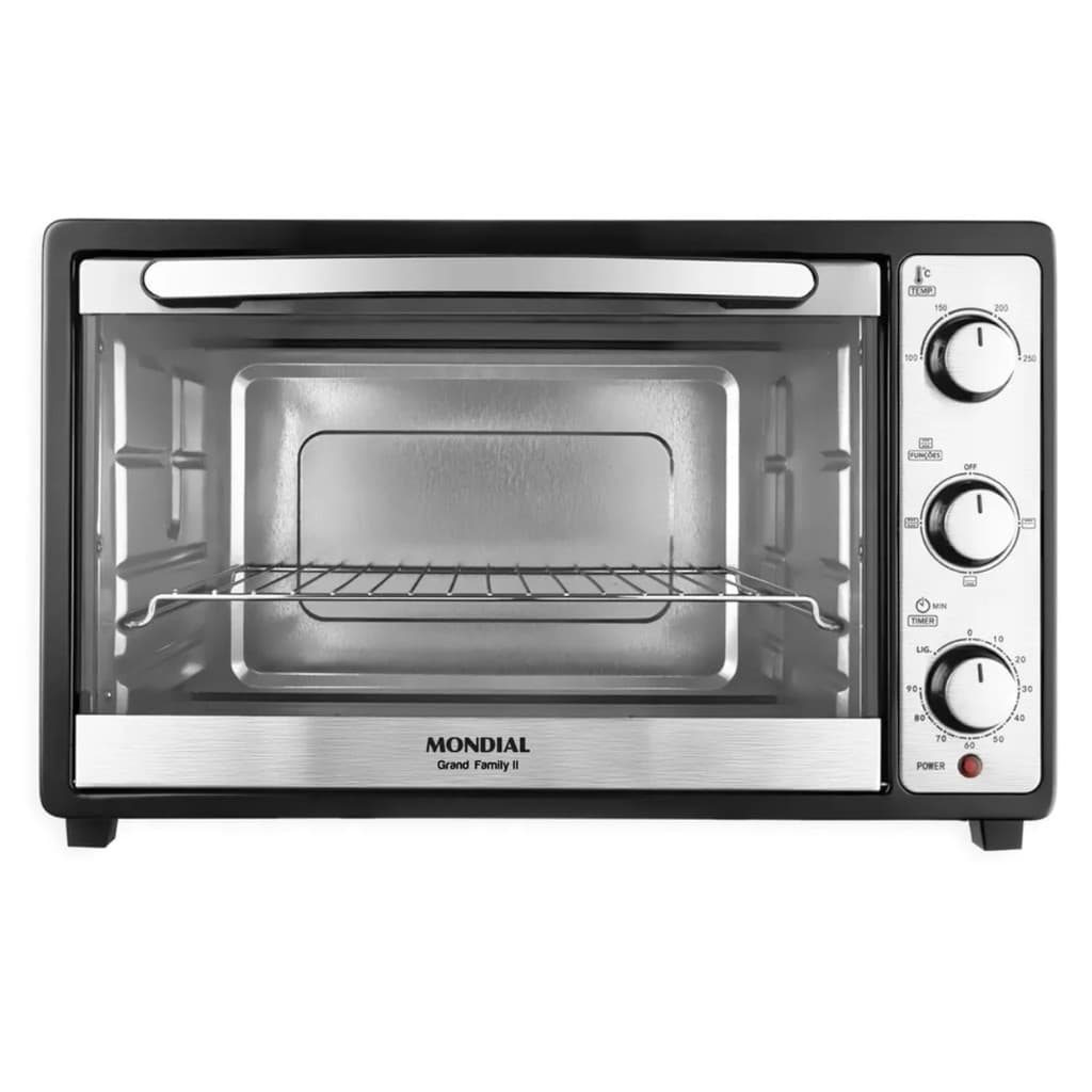 FORNO ELÉTRICO 52L GRAND FAMILY II MONDIAL PRETO/INOX 1800W 60HZ
