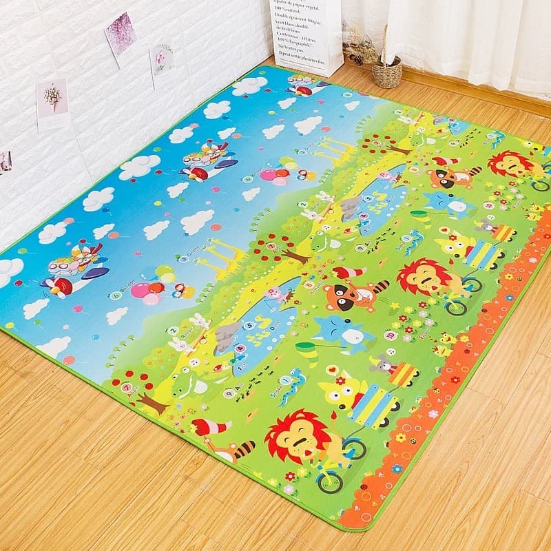 Tapete  Infantil Bebe Estampas Atividades Educativo Tapetinho Lavável Impermeavel